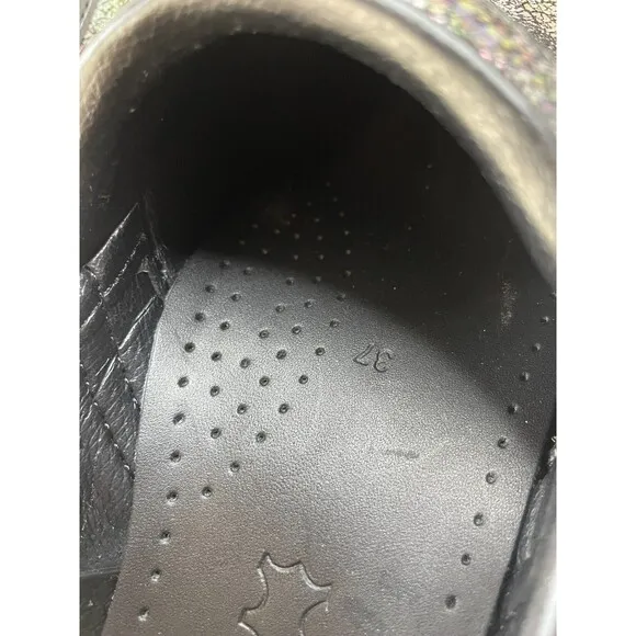 Dansko Professional Women's Clog US 6.5 Black Pewter Iridescent Leather  Shoes