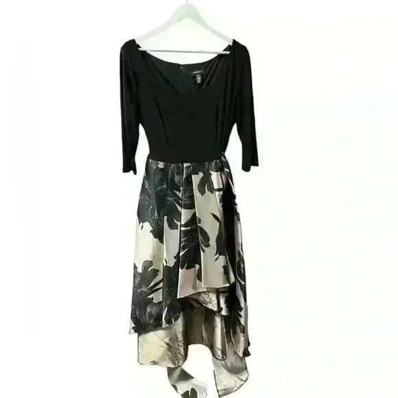 David’s Bridal R&amp;M Richard’s Floral Print Hi-Low Dress 16