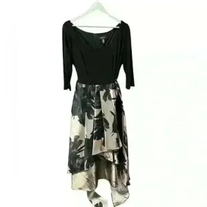 David’s Bridal R&amp;M Richard’s Floral Print Hi-Low Dress 16