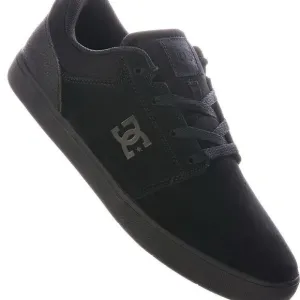 DC Shoes Men's Crisis 2 Suede Black On Black Low Top Sneakers Shoes 11 Skater
