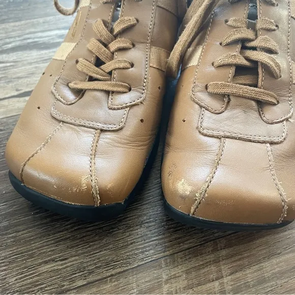 Diesel Y2K tan leather shoes 8.5
