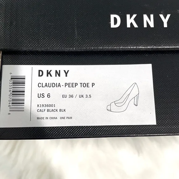 DKNY Claudia Peep Toe High Heeled Shoes Size 6