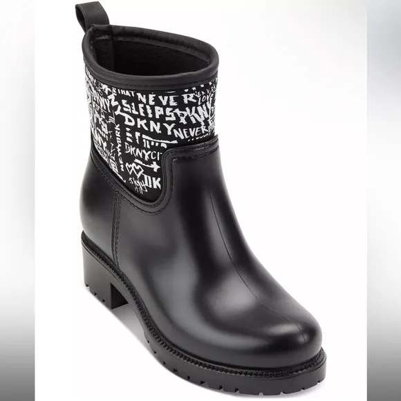 DKNY Womens Rainy Ankle Logo Boots Shoes Size 9