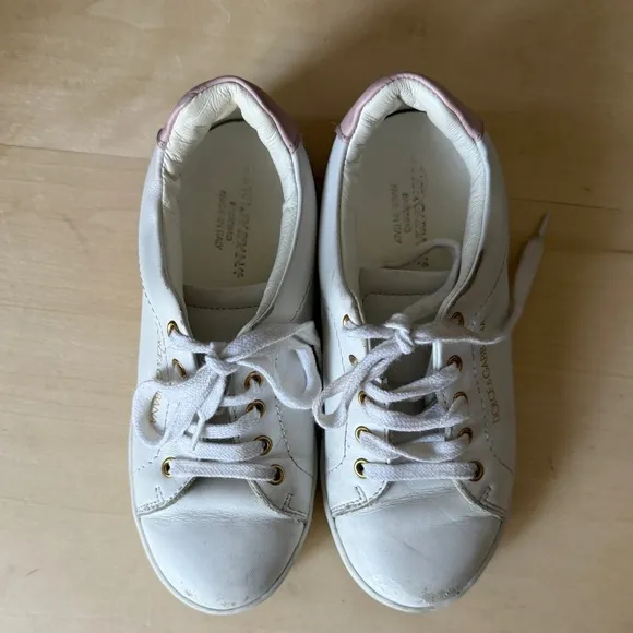 Dolce &amp; Gabbana Girls Kids Pink and White Sneakers - 29  / 11.5 - Small Flaw