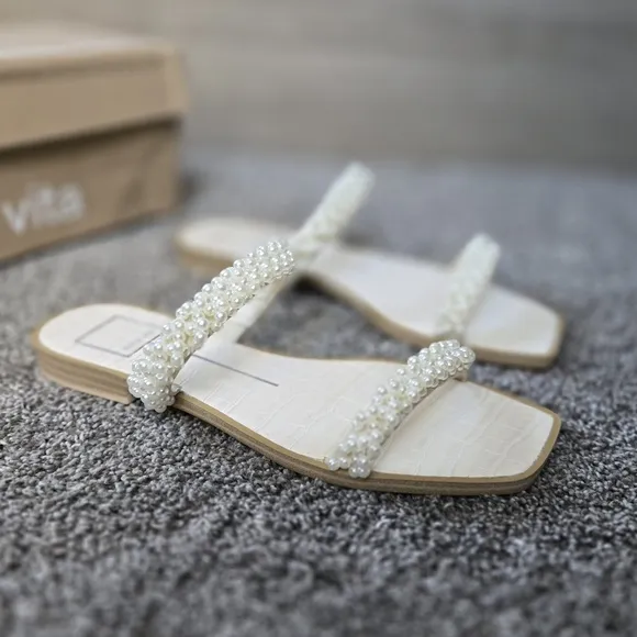 Dolce Vita Ivee Sandals NEW size 6.5 pearl detailing