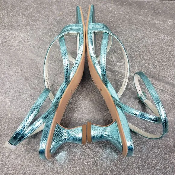 Dolce Vita Sandals Womens 6 M Baylor Electric Blue Strappy Kitten Heels Shoes