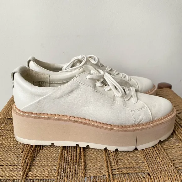 Dolce Vita Toyah Sneakers Women’s 9 Shoes White Leather Platform