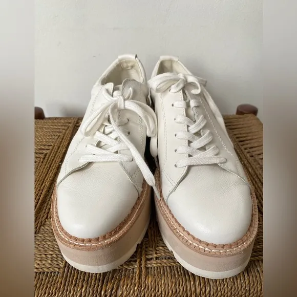 Dolce Vita Toyah Sneakers Women’s 9 Shoes White Leather Platform