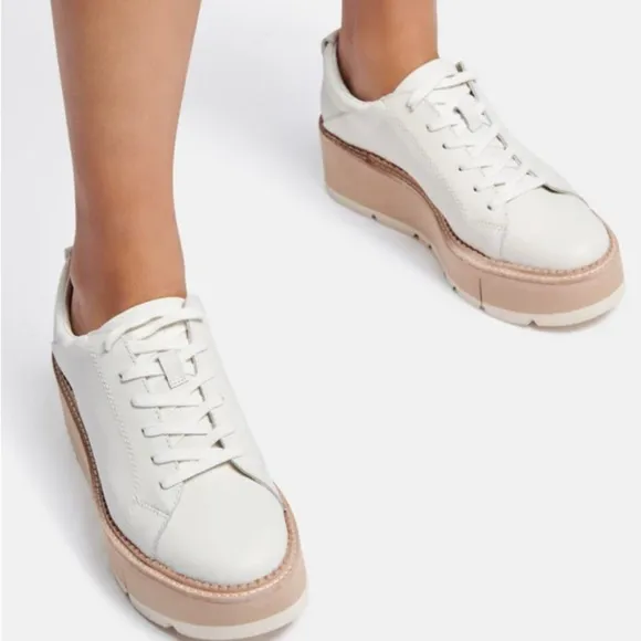 Dolce Vita Toyah Sneakers Women’s 9 Shoes White Leather Platform