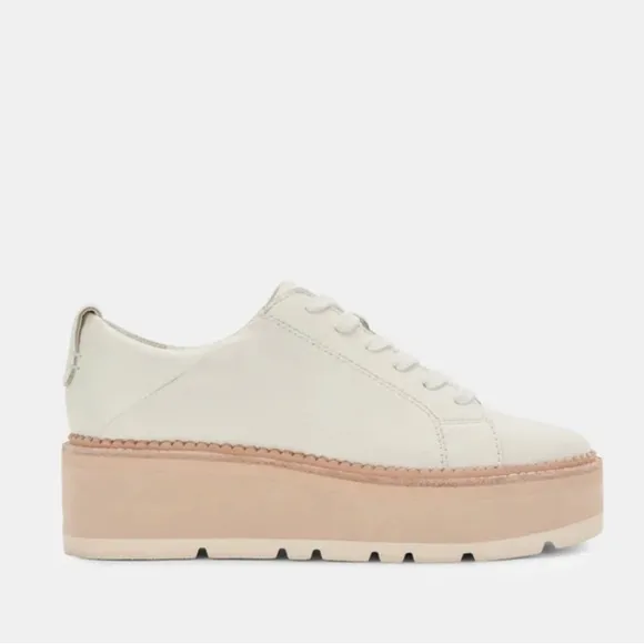 Dolce Vita Toyah Sneakers Women’s 9 Shoes White Leather Platform