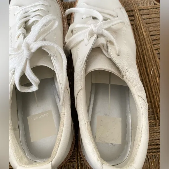Dolce Vita Toyah Sneakers Women’s 9 Shoes White Leather Platform