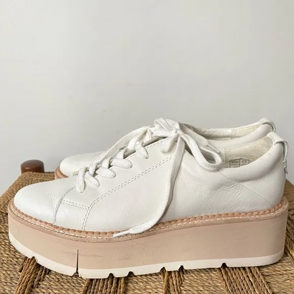 Dolce Vita Toyah Sneakers Women’s 9 Shoes White Leather Platform