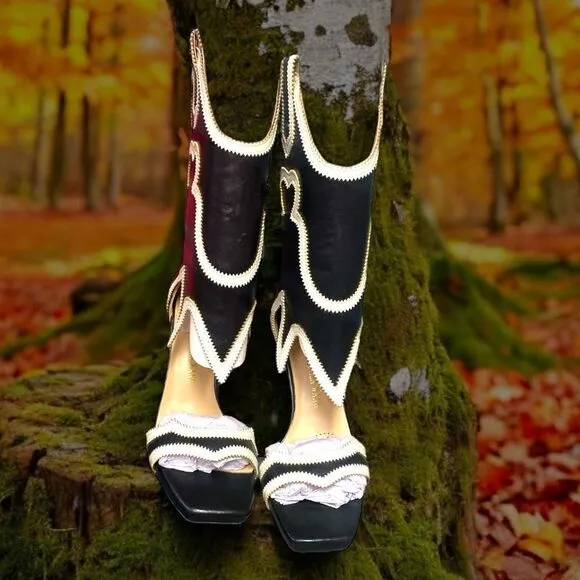 Dolls Kill Azalea Wang Heeled Festival Cutout Boots