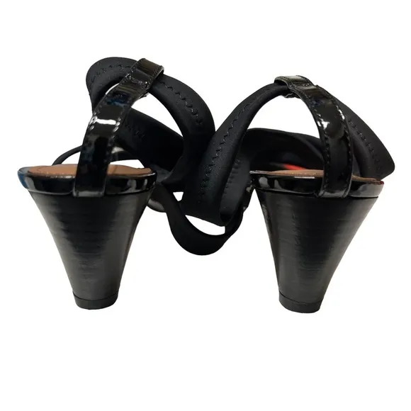 Donald J Pliner Vona Black Strappy Stretch Heel Sandals Size 8