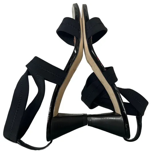 Donald J Pliner Vona Black Strappy Stretch Heel Sandals Size 8