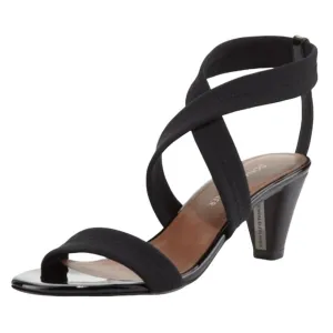 Donald J Pliner Vona Black Strappy Stretch Heel Sandals Size 8