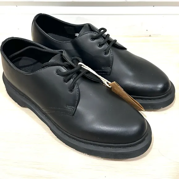 Dr Doc Martens Leather Black Oxford Smooth Leather Professional Shoes Men Size 9