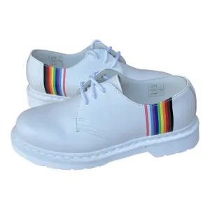 Dr Martens 27522 White Smooth Leather Pride Oxford Shoes LA004 SZ‎ 6 Mens/ 7 Wom