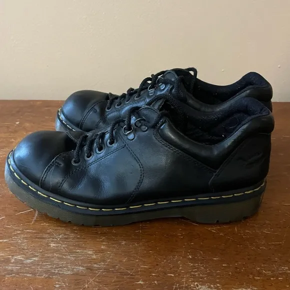 Dr Martens Black Leather Shoes Sz 13