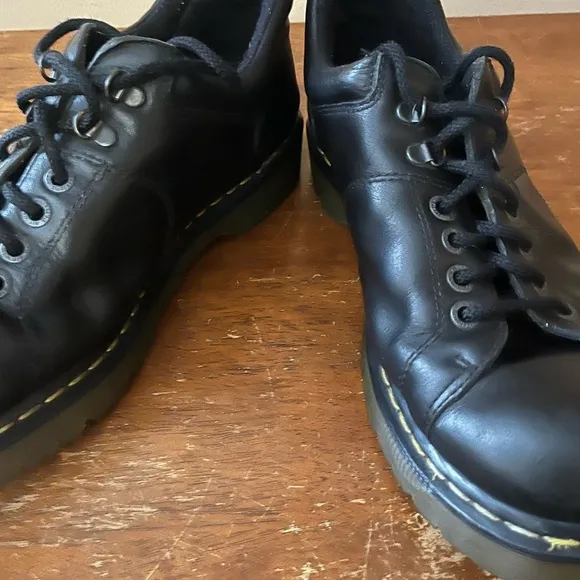 Dr Martens Black Leather Shoes Sz 13