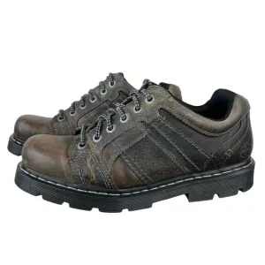 Dr. Martens Everett Chunky Distressed Brown Leather Mens Shoes Oxfords (Sz 12)