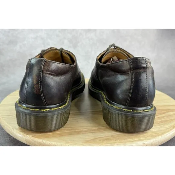 Dr. Martens Mens Brown Distressed Leather Shoes 11823 Size 10