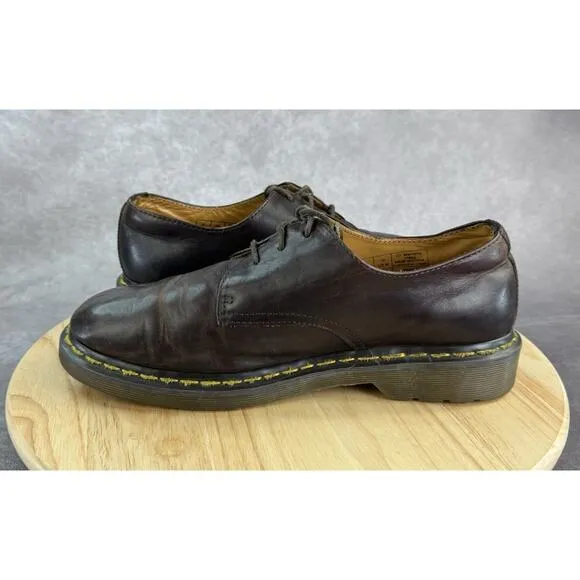 Dr. Martens Mens Brown Distressed Leather Shoes 11823 Size 10