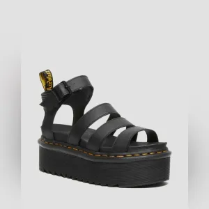 Dr. Martens x Free People Blaire Quad Platform Cage Sandals Shoes Black sz 9