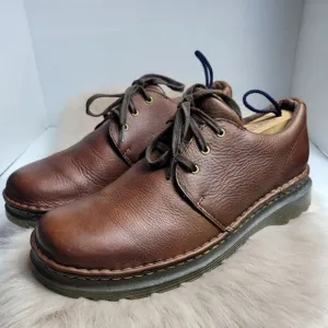 Dr. Martens AirWair Hazeldon Leather Dark Brown Grizzly Mens  Shoes
