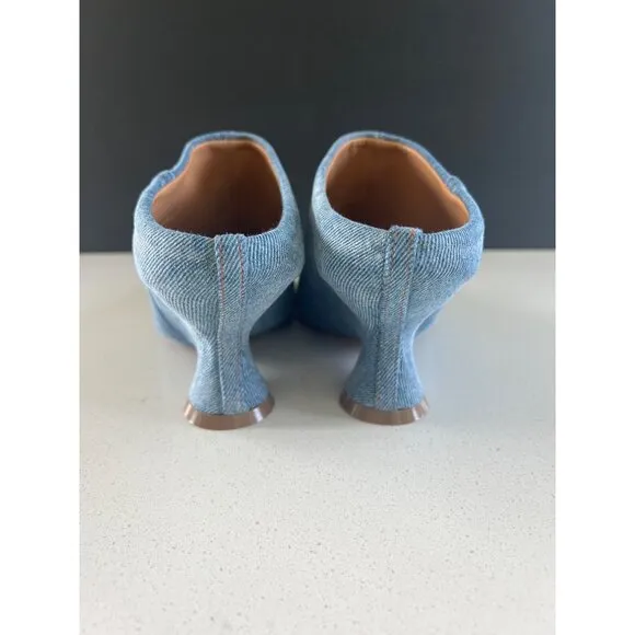 DRIES VAN NOTEN Blue Denim Mules shoes size 38