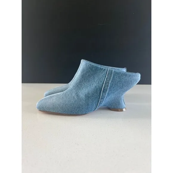 DRIES VAN NOTEN Blue Denim Mules shoes size 38