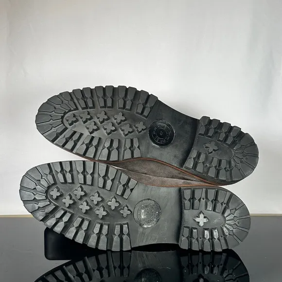Dries Van Noten Gray Suede Derby Shoes NEW