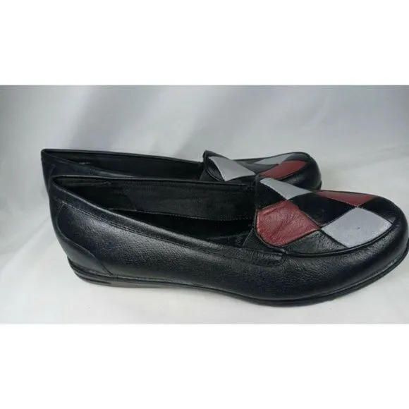 Dr. Scholls Double Air Pillow Leather Black Women Shoes Size 7.5  Medium #E94-01