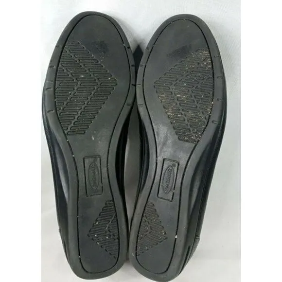 Dr. Scholls Double Air Pillow Leather Black Women Shoes Size 7.5  Medium #E94-01