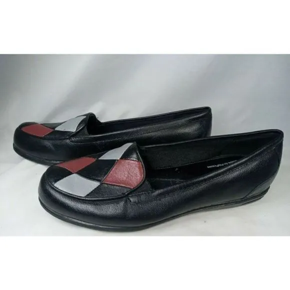 Dr. Scholls Double Air Pillow Leather Black Women Shoes Size 7.5  Medium #E94-01