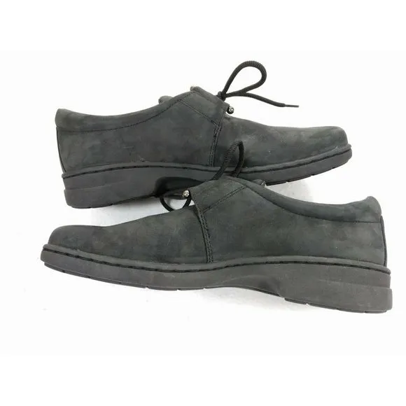 DUNHAM BLACK SUEDE LEATHER Lace Shoes Sz 8.5 AA