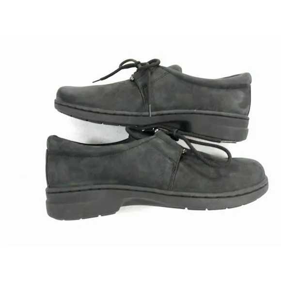 DUNHAM BLACK SUEDE LEATHER Lace Shoes Sz 8.5 AA