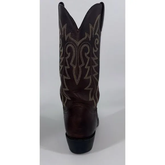 Durango Men's Cowboy Boots Brown Size 9D Contrast Stitching Distressed Western