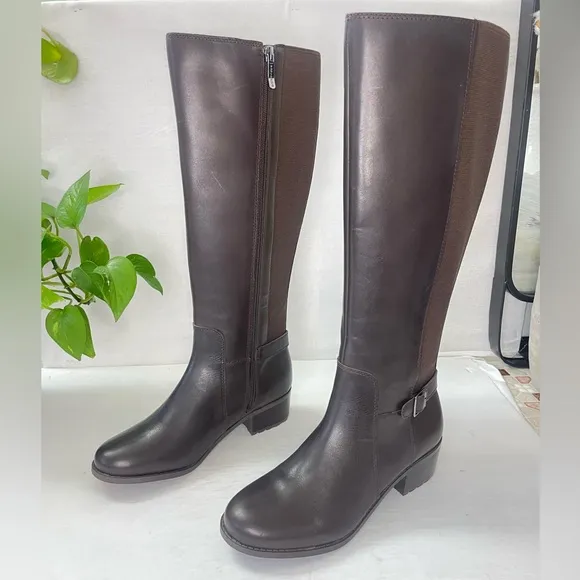 Easy Spirit Chaza Tall‎ Boots Black WIDE CALF