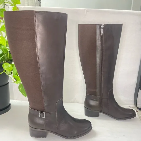 Easy Spirit Chaza Tall‎ Boots Black WIDE CALF