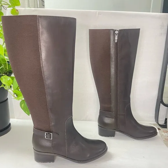 Easy Spirit Chaza Tall‎ Boots Black WIDE CALF
