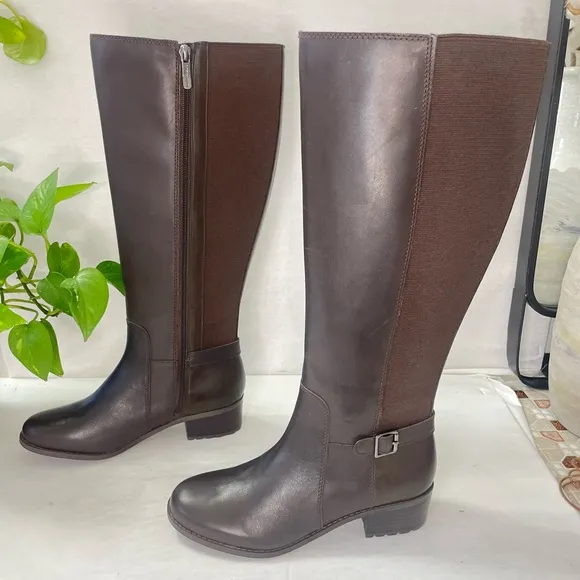 Easy Spirit Chaza Tall‎ Boots Black WIDE CALF