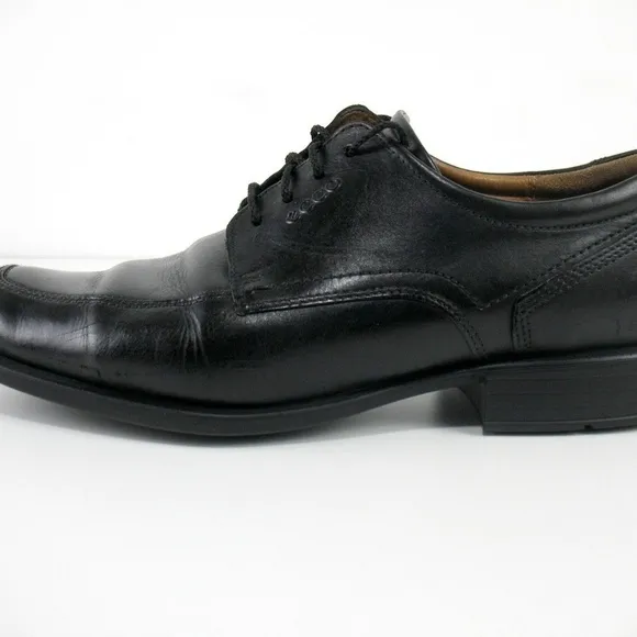 Ecco - 4 Eye Black Leather Oxford Shoes Sz 12