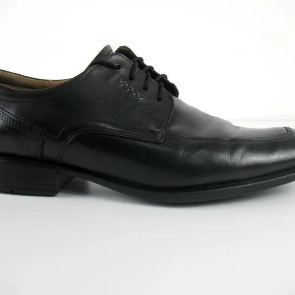 Ecco - 4 Eye Black Leather Oxford Shoes Sz 12