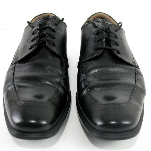 Ecco - 4 Eye Black Leather Oxford Shoes Sz 12