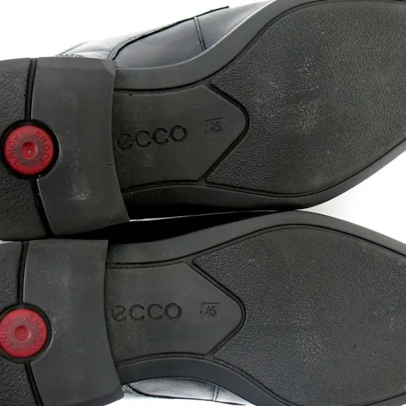 Ecco - 4 Eye Black Leather Oxford Shoes Sz 12
