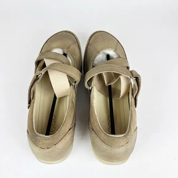 Ecco Cayla Womens Mary Jane Comfort Shoes Crisscross Navajo Brown Leather 39