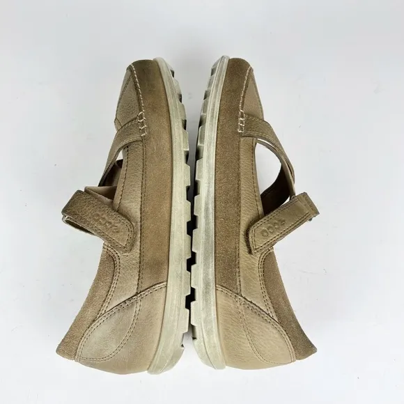 Ecco Cayla Womens Mary Jane Comfort Shoes Crisscross Navajo Brown Leather 39