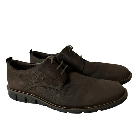 Ecco Jeremy Mens Brown Leather Oxford Lace Up Shoes Size US 10/10.5 EU 44