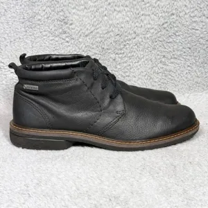 Ecco Turn Mens Size 7 Chukka Ankle Boots Black Leather Waterproof Gore-Tex
